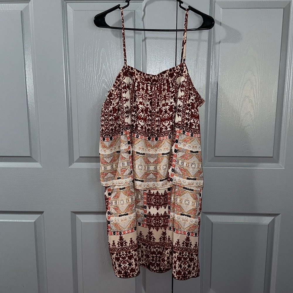 Brown print dress